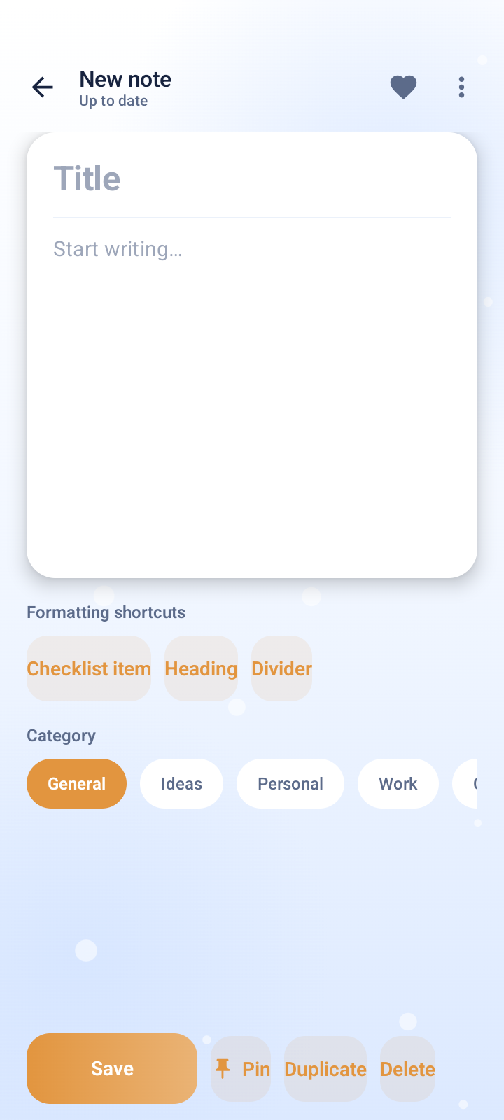 WhiteNote Journal note editor